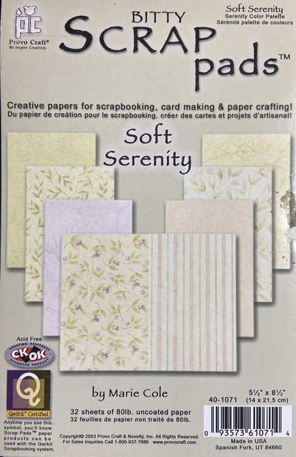 Bitty Scrap Pads - Soft Serenity (disc)