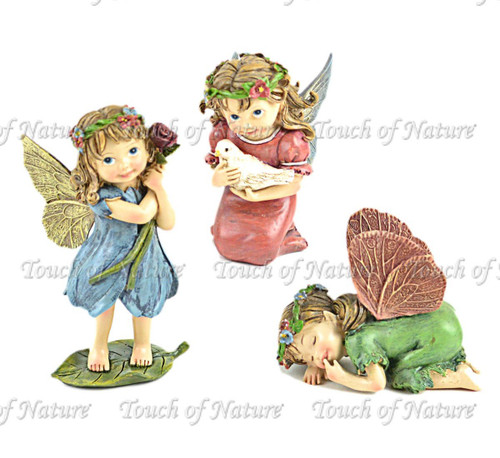 Fairy Garden Fairies -  Flower Child Set, Set of 3