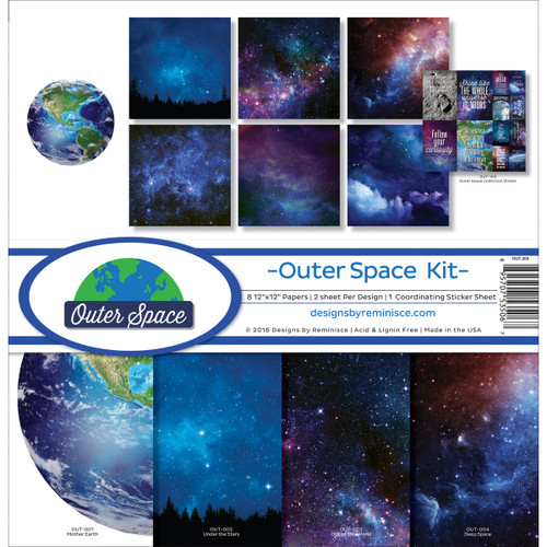 Reminisce Collection Kit 12"X12" - Outer Space (disc)