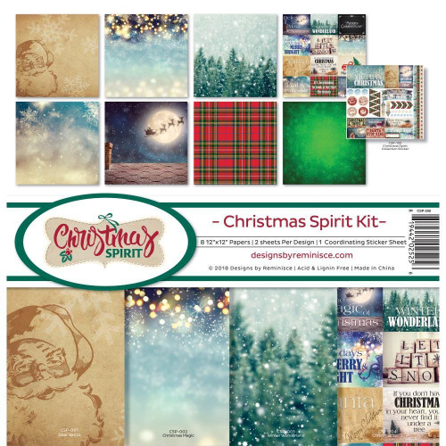 Reminisce Collection Kit 12"X12" - Christmas Spirit (disc)