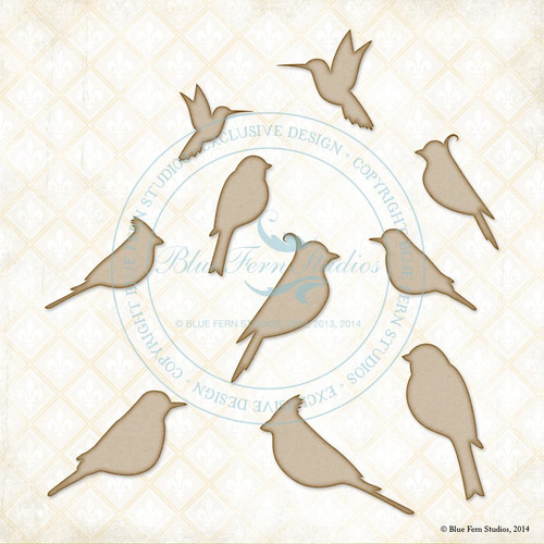 Chipboard Die Cut Image - Little Birds Set