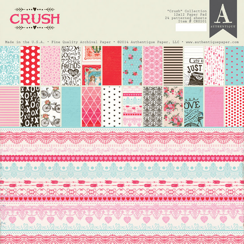 Authentique 12"x12" Paper Pad -  Crush Collection (disc)