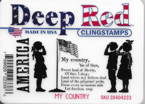 Deep Red Cling Stamps - My Country (America)