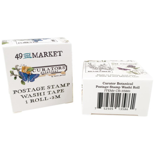 49 and Market Washi Tape Roll - Postage Stamp - Curators Botanical