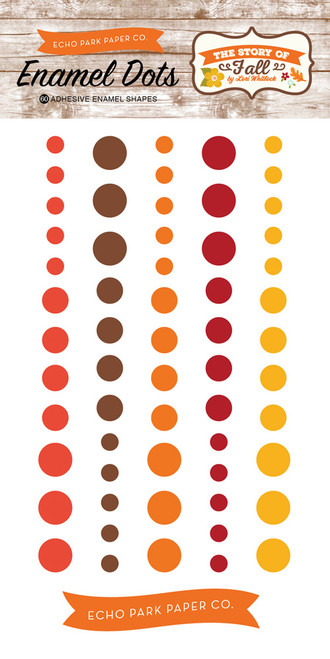 Echo Park Adhesive Enamel Dots 60/Pkg - Story of Fall