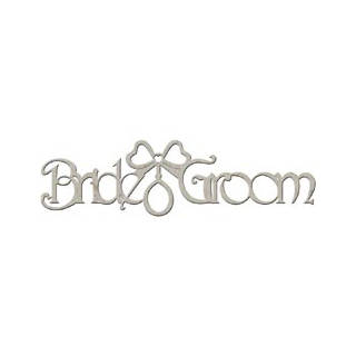 Chipboard Die Cut Word - Bride and Groom
