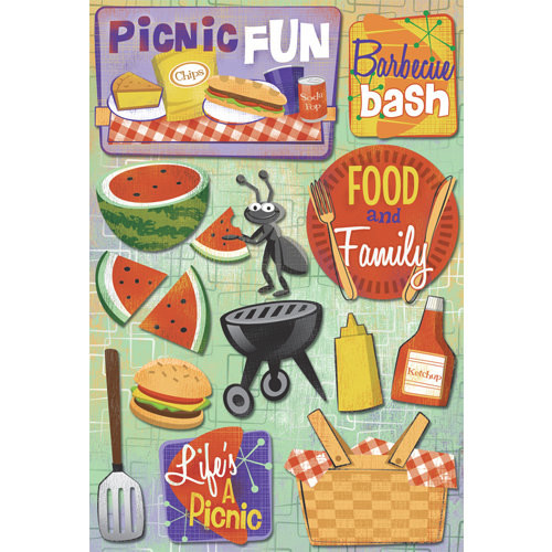 Karen Foster Cardstock Stickers - Picnic Fun