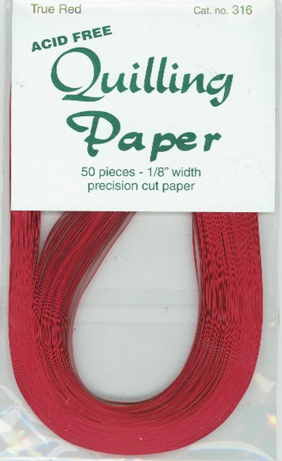 LC Quilling Paper 1/8" - True Red (50/pkg)