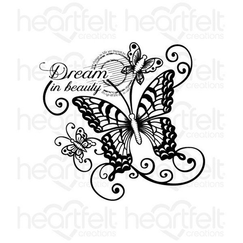 Heartfelt Creations Stamp - Dream In Beauty (disc)