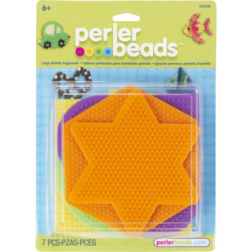 Perler Pegboards 5/Pkg - Assorted Shapes & Colors