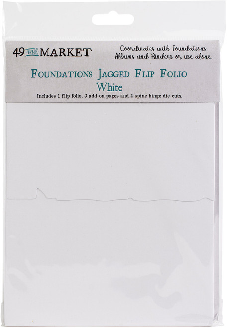 49 And Market Foundations Jagged Flip Folio - White (disc)