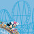 Disney 12 x 12 Scrapbook Paper - Mickey & Friends Roller Coaster (disc)