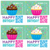 Penless Video Sticker - Set of 4 - Happy Birthday Cupcakes
