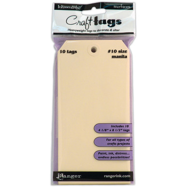 Ranger Craft Tags #10 - Manilla (10/pkg) (disc)