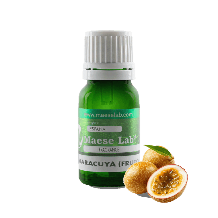 Esencia Aromática de Maracuyá: aroma ácido intenso dulce, penetrante afrutado intenso.