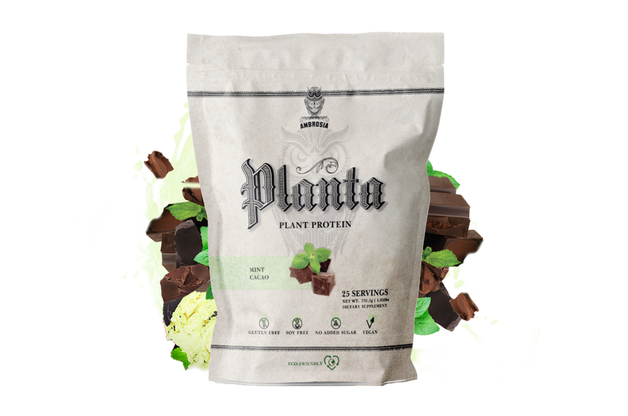 Ambrosia Planta™ Vegan Protein - Mint Cacao Flavour - The Protein Pick ...