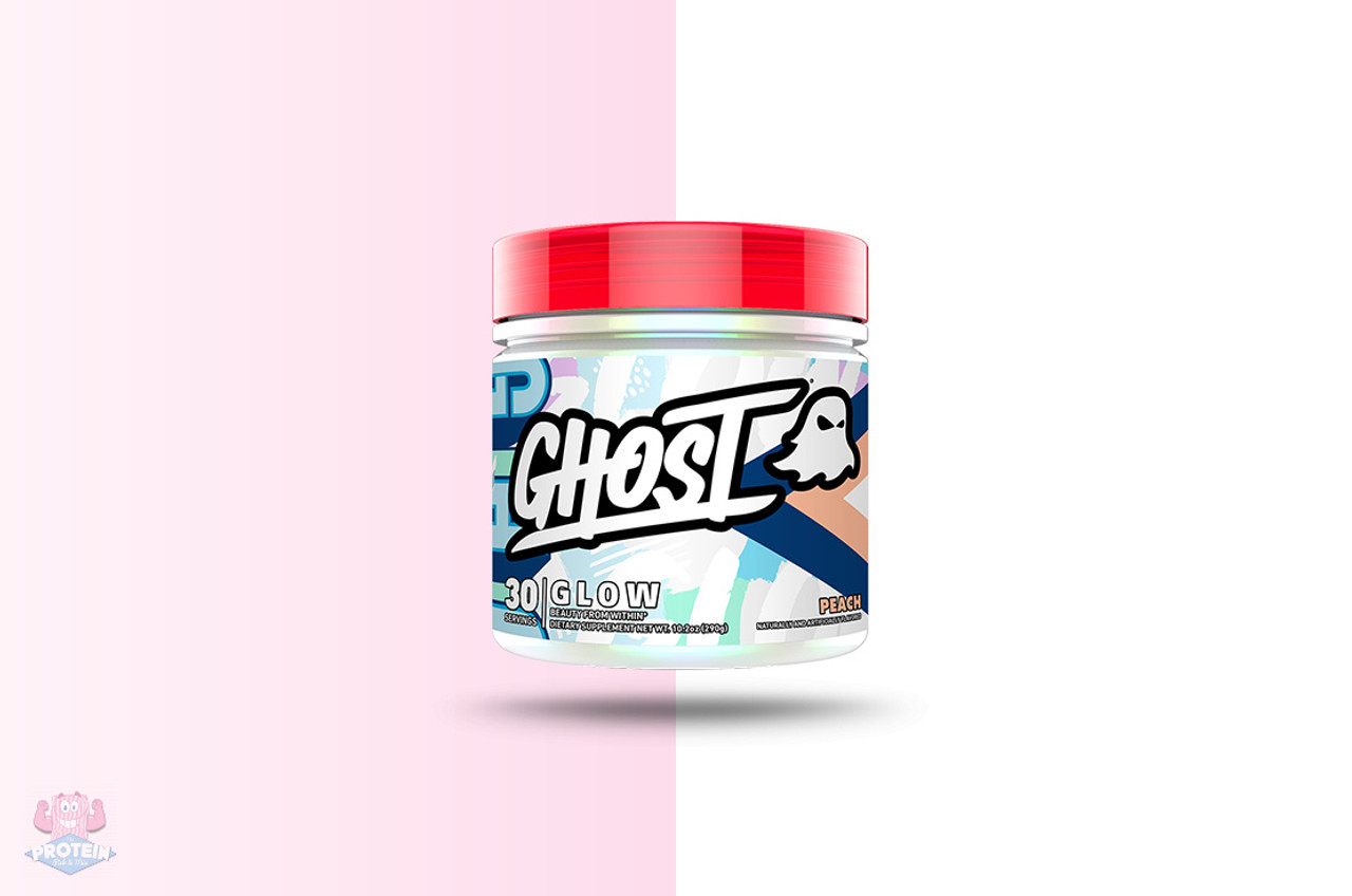Ghost GLOW - Peach Flavour - 30 Servings - The Protein ...