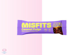 Misfits Plant-Based Protein Bar - Caramel Fudge at The Protein Pick and Mix