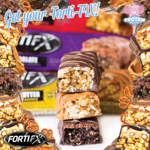 Get your protein 'Forti-FIX' with FortiFX's triple-layered crispy bars!