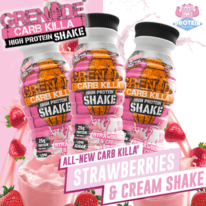 Back in...PINK?! Grenade '(milk)shakes' things up with their new Strawberries & Cream Shake!