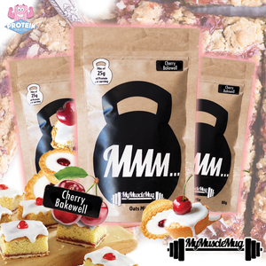 Cherry Bakewell is the latest baked classic to inspire a healthy, hearty MyMuscleMug (Pr)Oat Mix