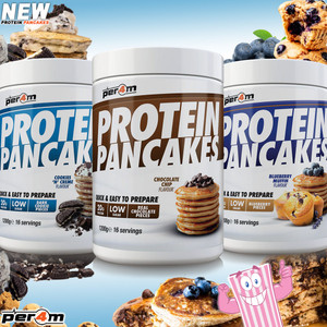 Get STACKED with new Per4m's Protein Pancake Mix!