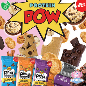 (Protein)POW, BLAM and KABOOM! Protein Pow Cookie Dough bars...you 'dough' you want 'em!!