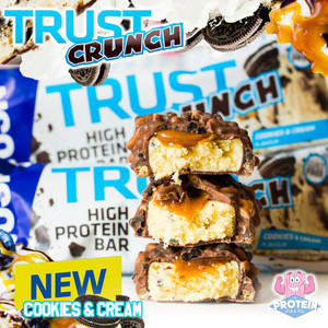 TRUST in the CRUNCH! USN's latest Cookies & Cream TRUST Crunch bar available now!