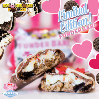 True love comes coated in CHOC and crammed with COOKIES! Valentine's FunderBars in the Mix!