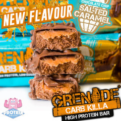 Grenade are set to Carb 'Killa' your caramel cravings with their new Choc Chip Salted Caramel bar!