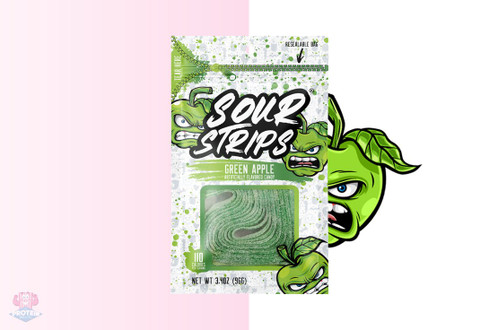 Actual Candy - Green Apple Sour Strips at The Protein Pick and Mix