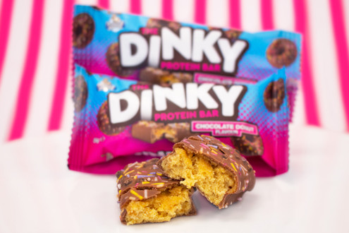 Chocolate Donut Flavoured Dinky Protein Bar at The Protein Pick & Mix UK