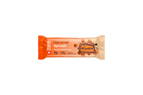 MaxiNutrition Crispy Waffle Protein Bar - Caramel Spread at The Protein Pick and Mix