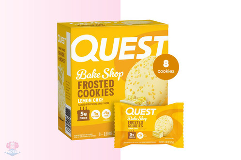 Quest Frosted Protein Cookies - Lemon Cake (Box of 8) at The Protein Pick and Mix