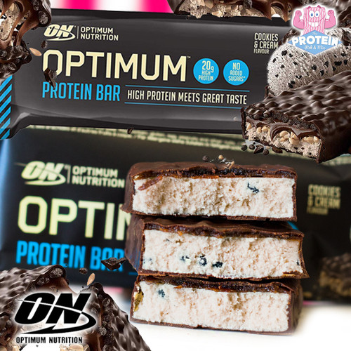 Cookies & Cream joins Optimum Nutrition's soft & fluffy Optimum Bar range! Cookies & Cream joins Optimum Nutrition's soft & fluffy Optimum Bar range!