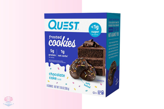 Quest Frosted Protein Cookies - Chocolate Cake (Box of 8) at The Protein Pick and Mix