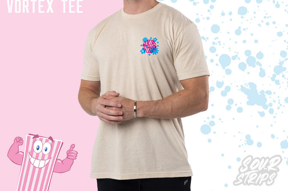 Actual Candy Sour Strips - Vortex Tee (Front) at The Protein Pick & Mix UK