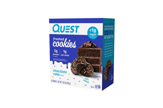 Quest Frosted Protein Cookies - Chocolate Cake (Box of 8) at The Protein Pick and Mix
