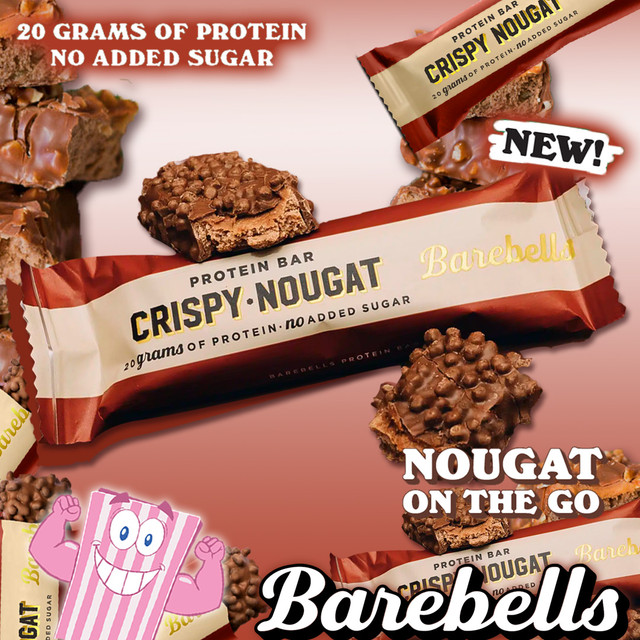 Wonderfully Wafery, new Barebells Crispy Nougat Bars are available now
