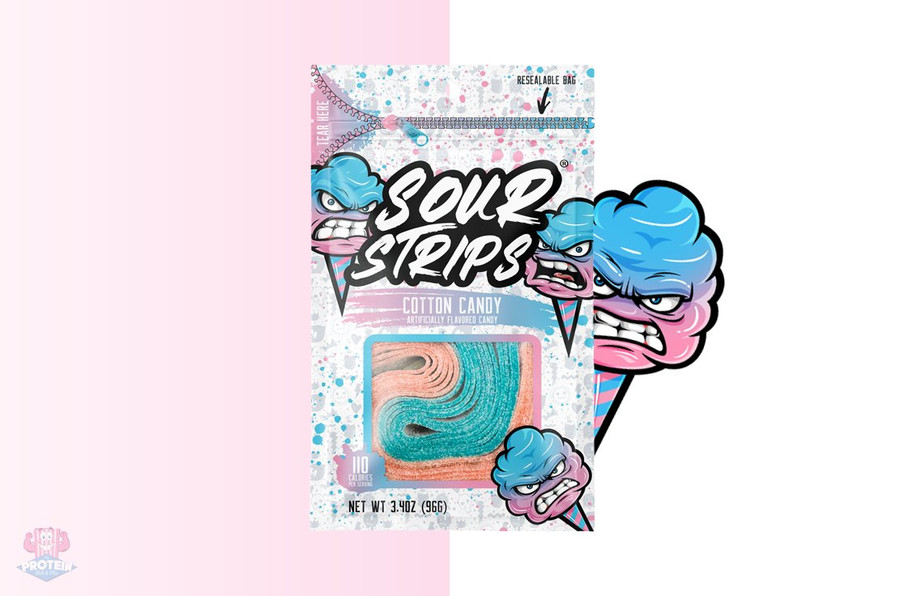 Actual Candy - Cotton Candy Sour Strips at The Protein Pick and Mix