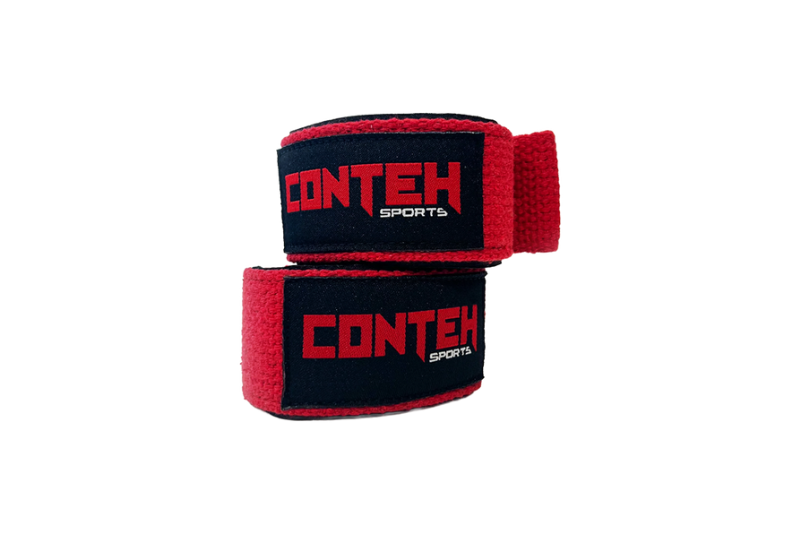 Conteh Lifting Straps - Red at The Protein Pick and Mix
