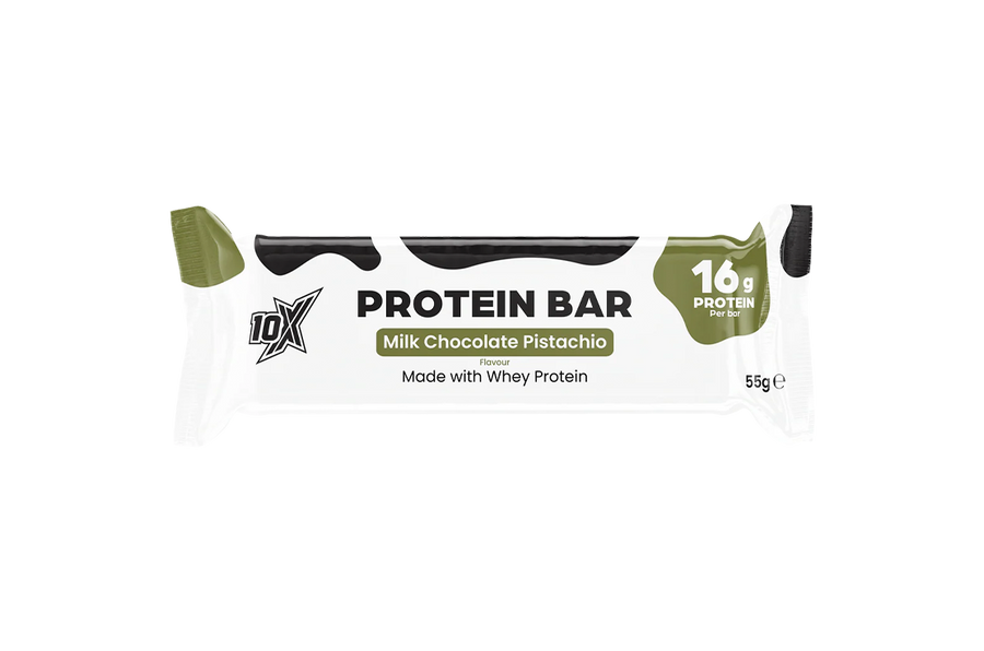 10x Low Sugar Protein Bar - Milk Chocolate Pistachio at The Protein Pick and Mix