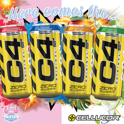Cellucor C4 Original Zero Sugar Energy Drinks arrive with a BOOM! Cellucor C4 Original Zero Sugar Energy Drinks arrive with a BOOM!