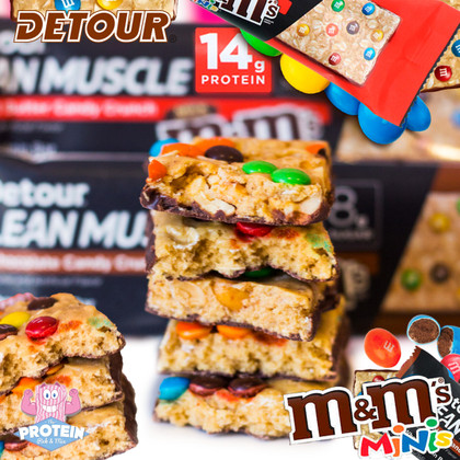 Love M&M's but don't want to take a DETOUR from your diet? We've got the protein bar for you! Love M&M's but don't want to take a DETOUR from your diet? We've got the protein bar for you!