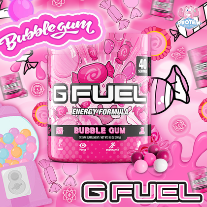 Kickass and...drink BUBBLEGUM! G-Fuel's take on this classic chewable candy has burst into the Mix! Kickass and...drink BUBBLEGUM! G-Fuel's take on this classic chewable candy has burst into the Mix!