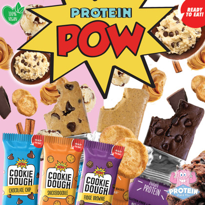(Protein)POW, BLAM and KABOOM! Protein Pow Cookie Dough bars...you 'dough' you want 'em!! (Protein)POW, BLAM and KABOOM! Protein Pow Cookie Dough bars...you 'dough' you want 'em!!