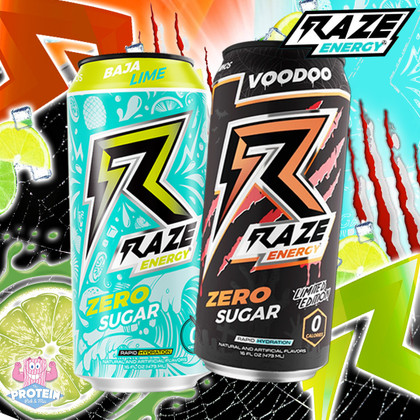 From Baja sunrises to Voodoo sunsets, this new flavour pair from RAZE Energy pack a punch! From Baja sunrises to Voodoo sunsets, this new flavour pair from RAZE Energy pack a punch!