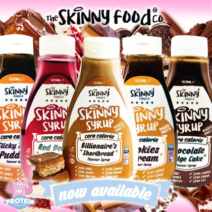 Gimme FIVE!! Yep, we've much to celebrate as Skinny Food Co's 'Cake Collection' Syrups have arrived! Gimme FIVE!! Yep, we've much to celebrate as Skinny Food Co's 'Cake Collection' Syrups have arrived!