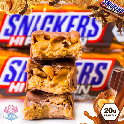 MORE chocolate, thicker caramel and higher protein! Tuck into the new Snickers Peanut Butter Hi-Protein Bar! MORE chocolate, thicker caramel and higher protein! Tuck into the new Snickers Peanut Butter Hi-Protein Bar!
