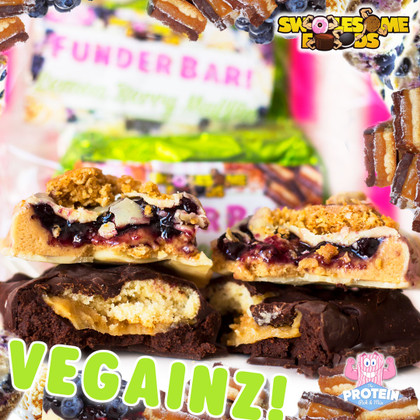Not 1, but 2 NEW FunderBars... Caramel Shortbread & Lemon Berry Muffin join the Swolesome FunderBar range! Not 1, but 2 NEW FunderBars... Caramel Shortbread & Lemon Berry Muffin join the Swolesome FunderBar range!